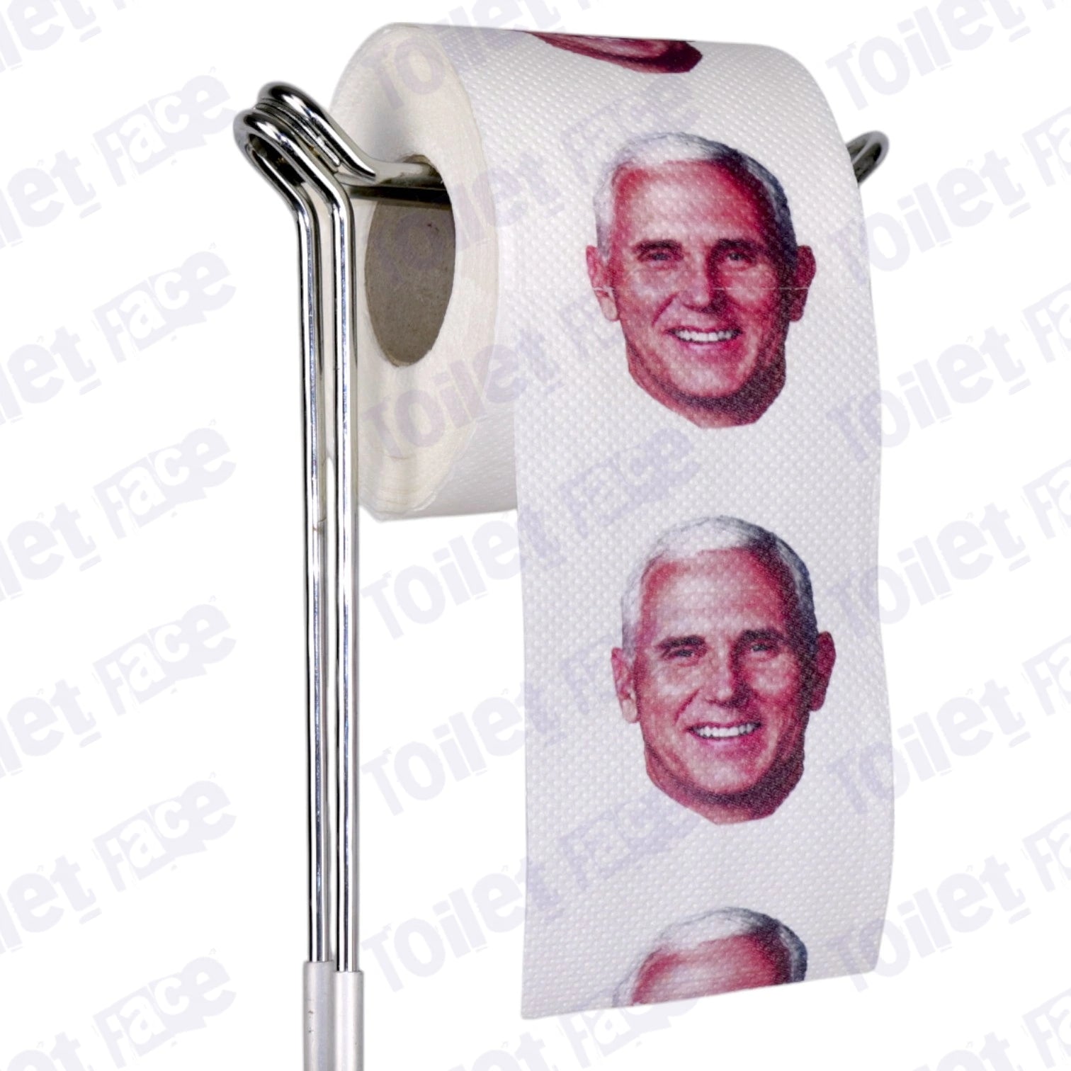Mike Pence Novelty Toilet Paper Product Image On A Stand