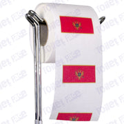 montenegro flag novelty toilet paper on a holder