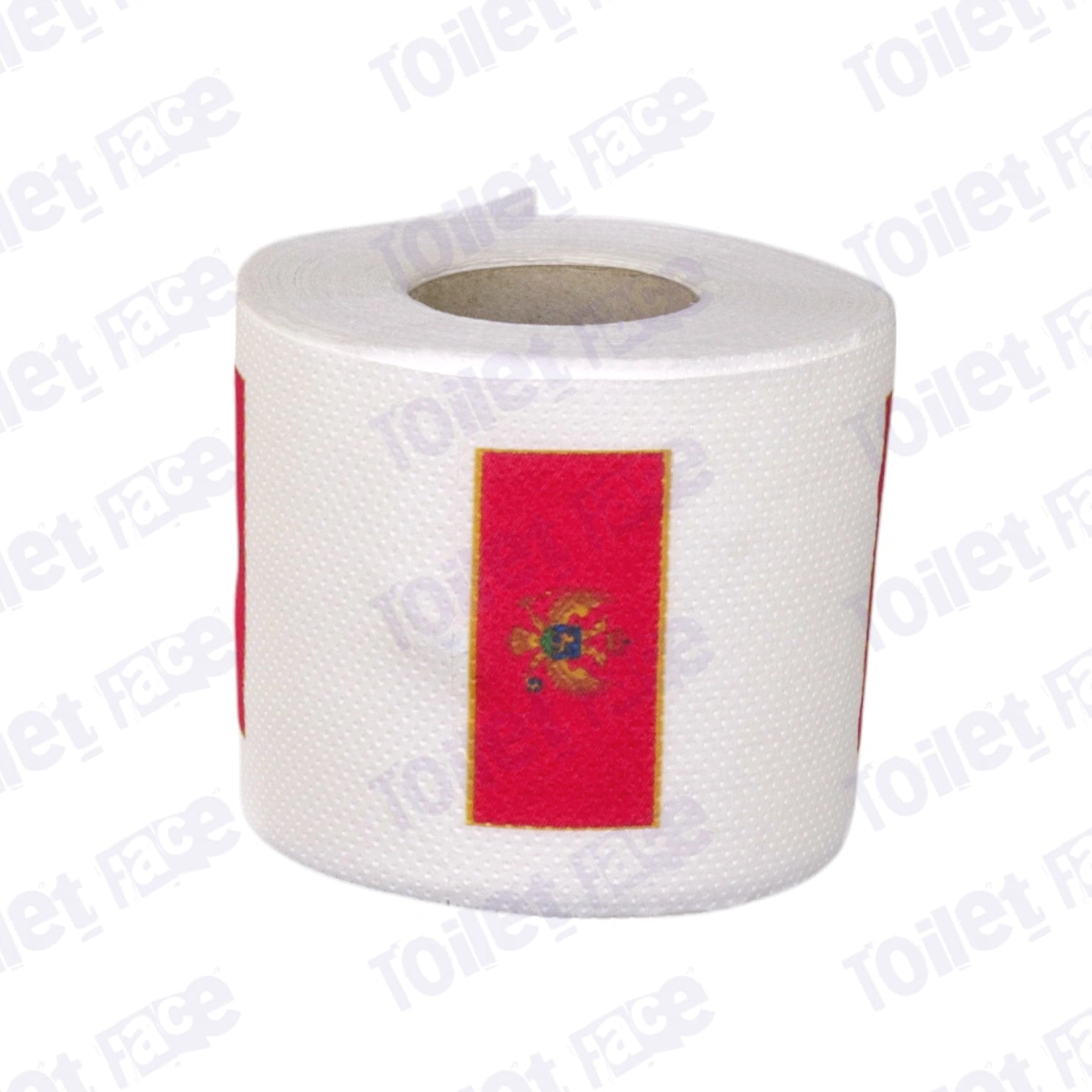 montenegro flag printed on novelty toilet paper roll