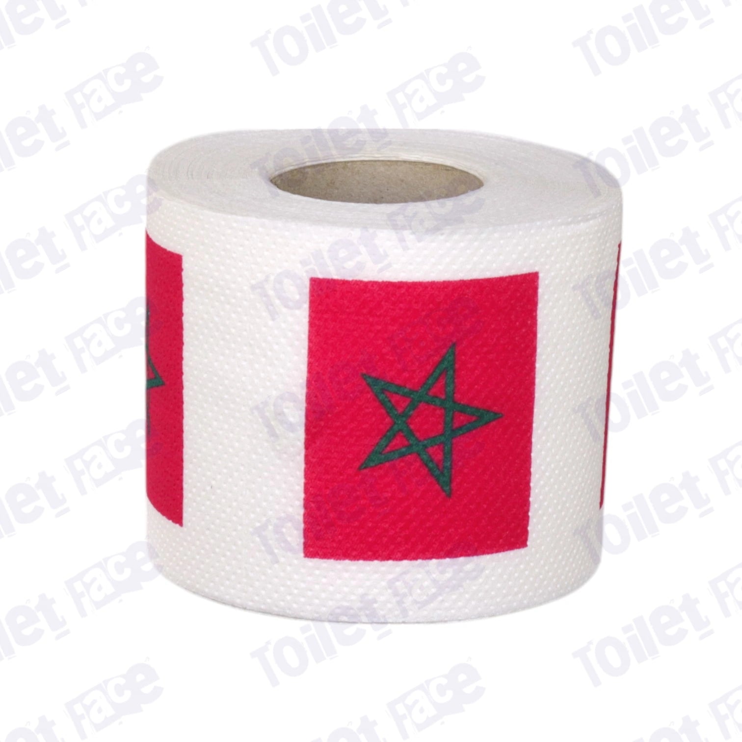 morocco flag printed on novelty toilet paper roll