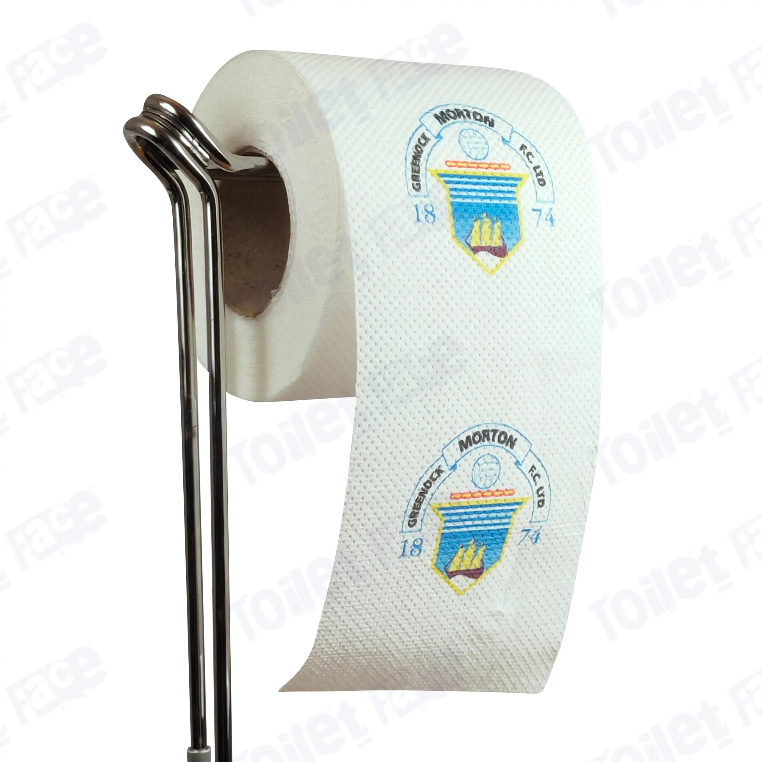 Morton Novelty Toilet Paper Product Image On A Stand|Morton Novelty Toilet Paper Product Image On It's Side|||||||||||||||