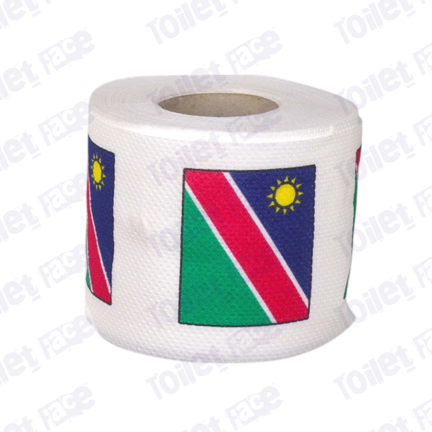 namibia flag printed on novelty toilet paper roll