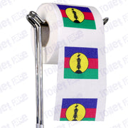 new caledonia flag novelty toilet paper on a holder
