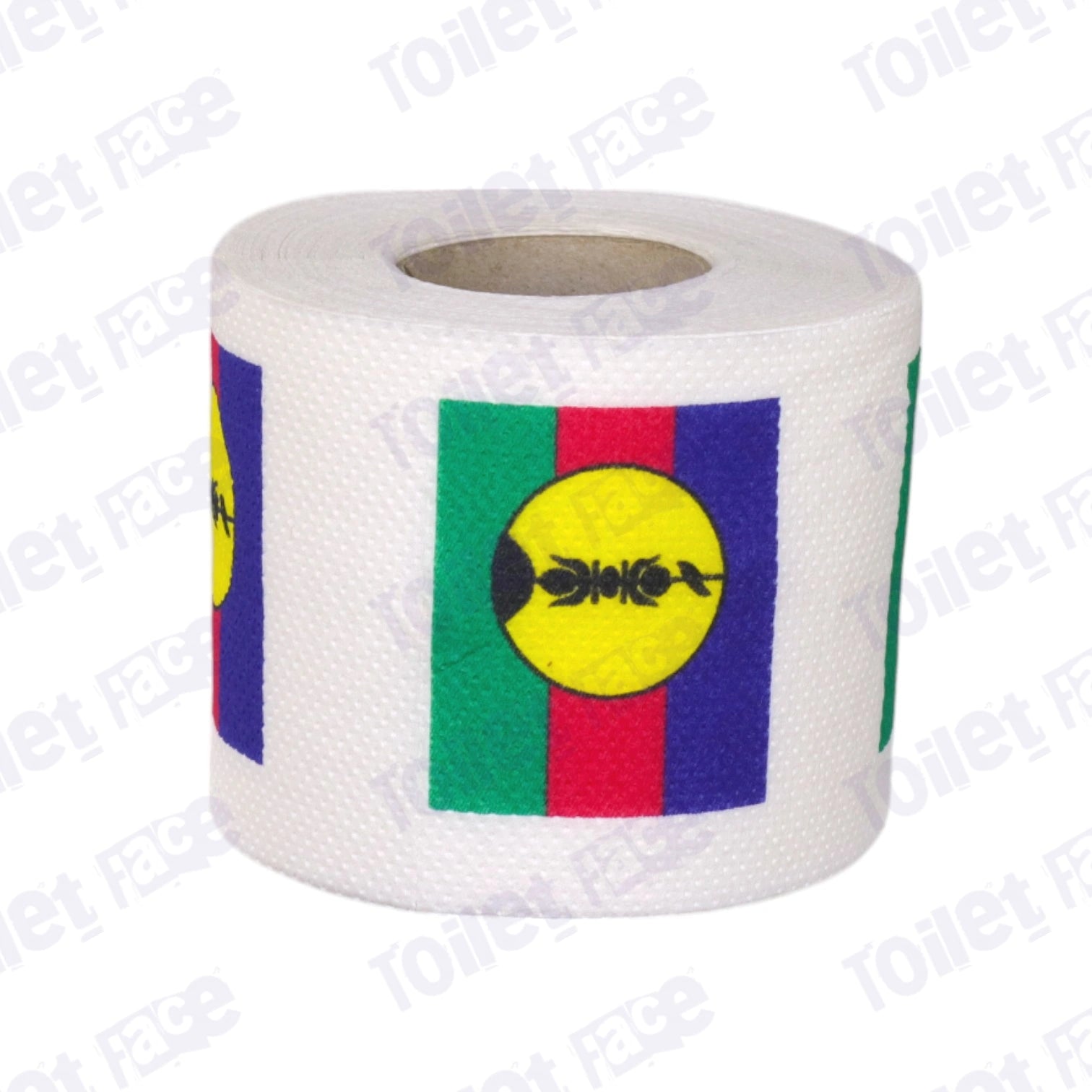 new caledonia flag printed on novelty toilet paper roll