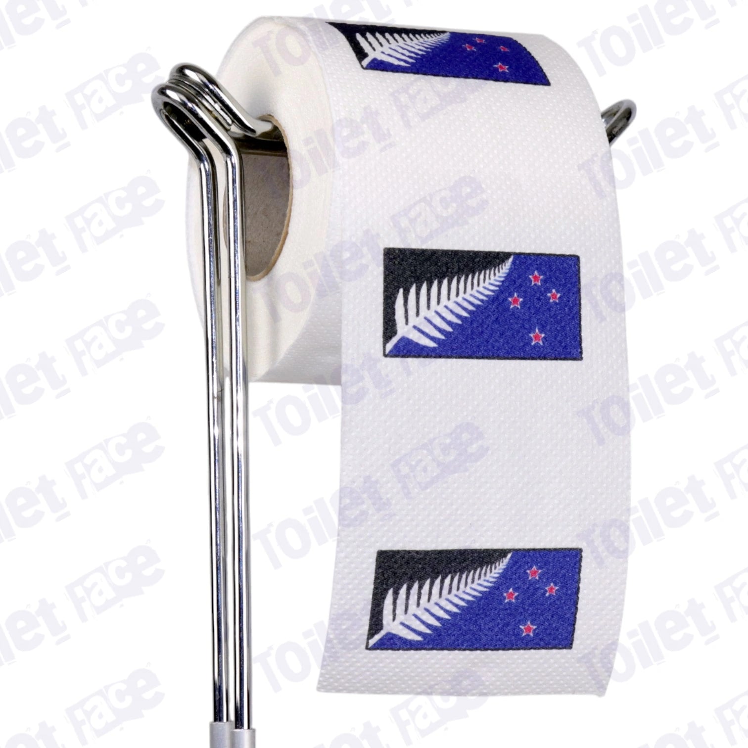 new zealand flag novelty toilet paper on a holder