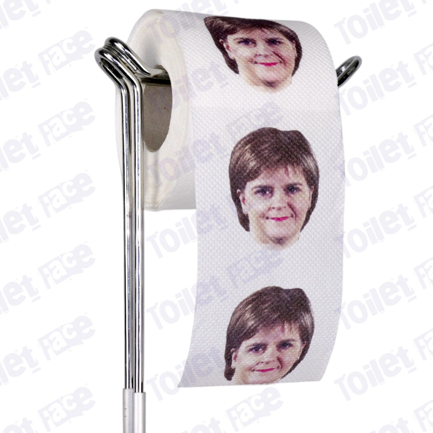 Nicola Sturgeon Novelty Toilet Paper Product Image On A Stand