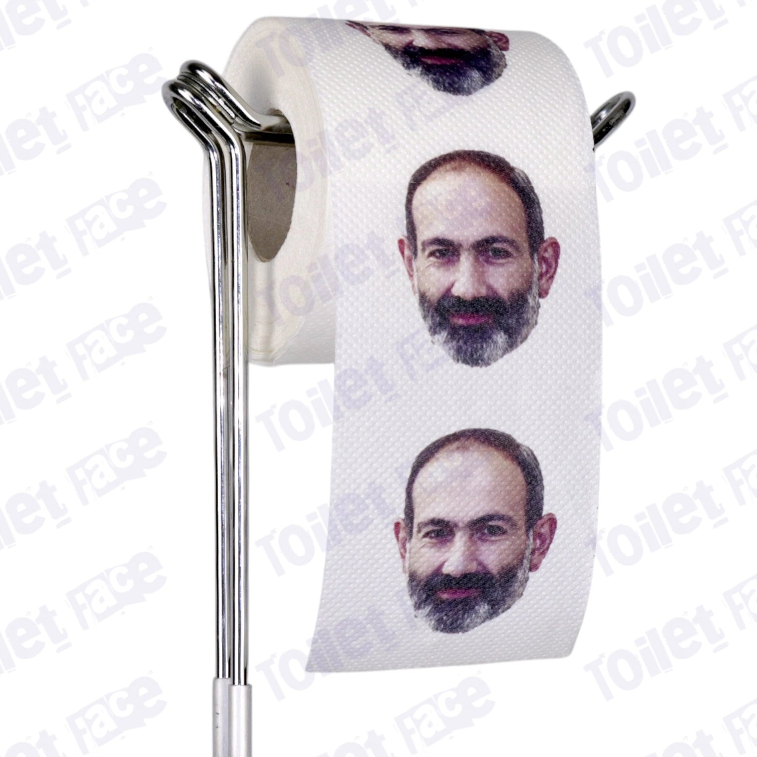 Nikol Pashinyan Novelty Toilet Paper Product Image On A Stand