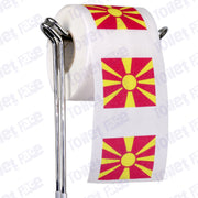 north macedonia flag novelty toilet paper on a holder
