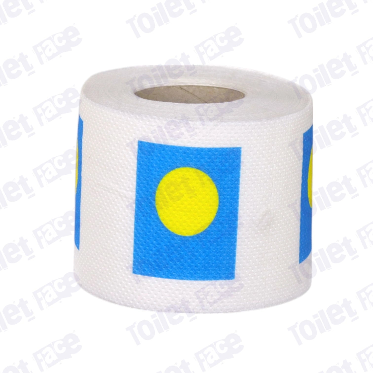 palau flag printed on novelty toilet paper roll