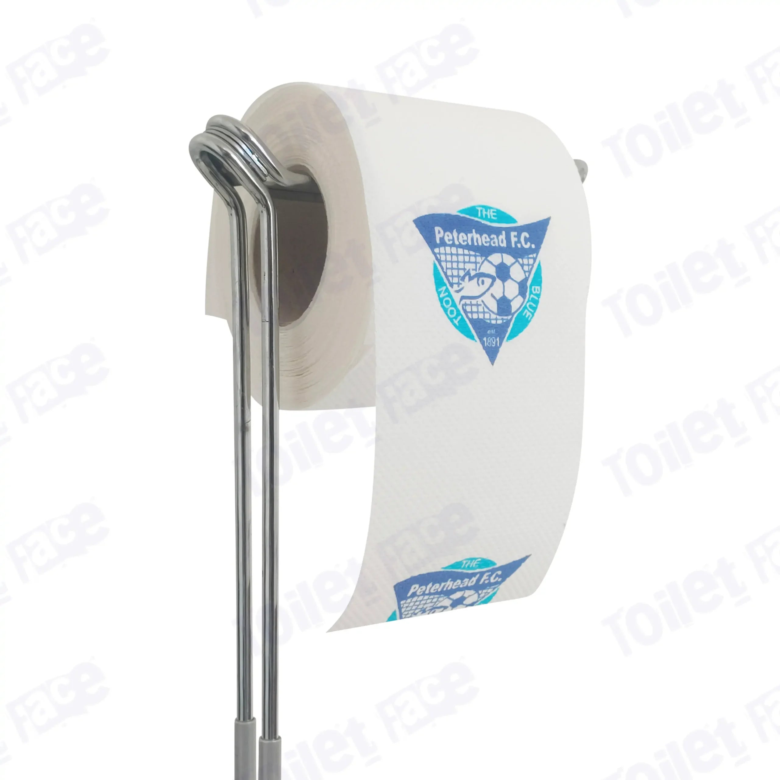 Peterhead Novelty Toilet Paper Product Image On A Stand|Peterhead Novelty Toilet Paper Product Image On It's Side|||||||||||||||