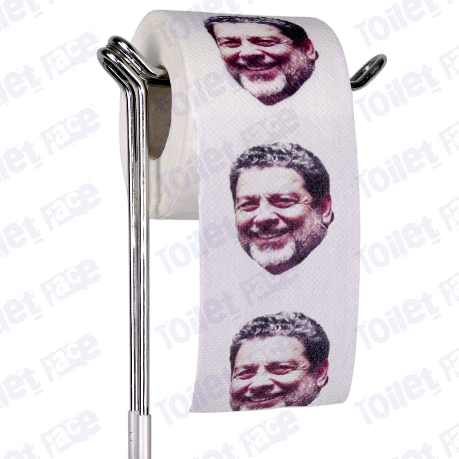 Ralph Gonsalves Novelty Toilet Paper Product Image On A Stand