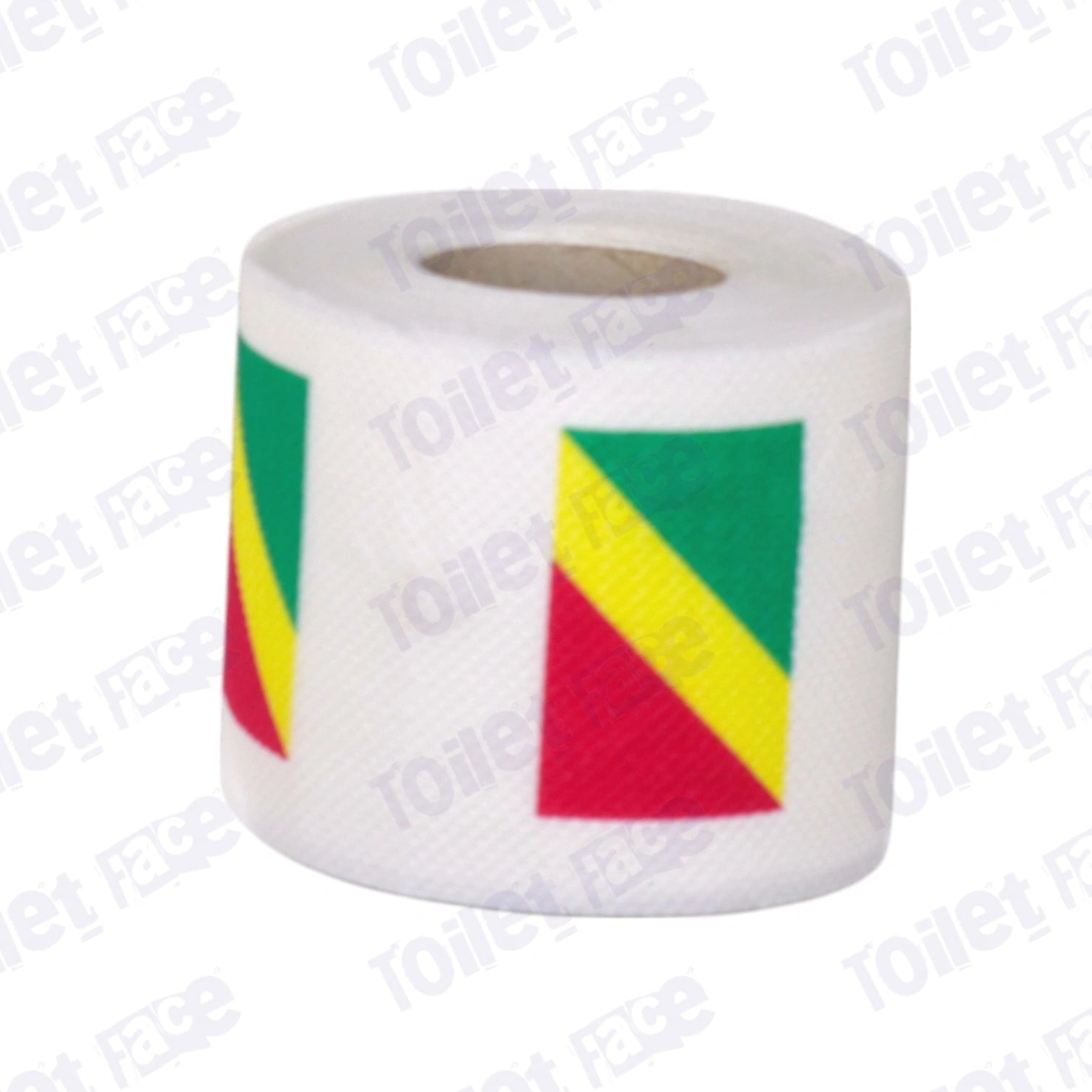 republic of the congo flag printed on novelty toilet paper roll