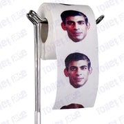 Rishi Sunak Novelty Toilet Paper Product Image On A Stand