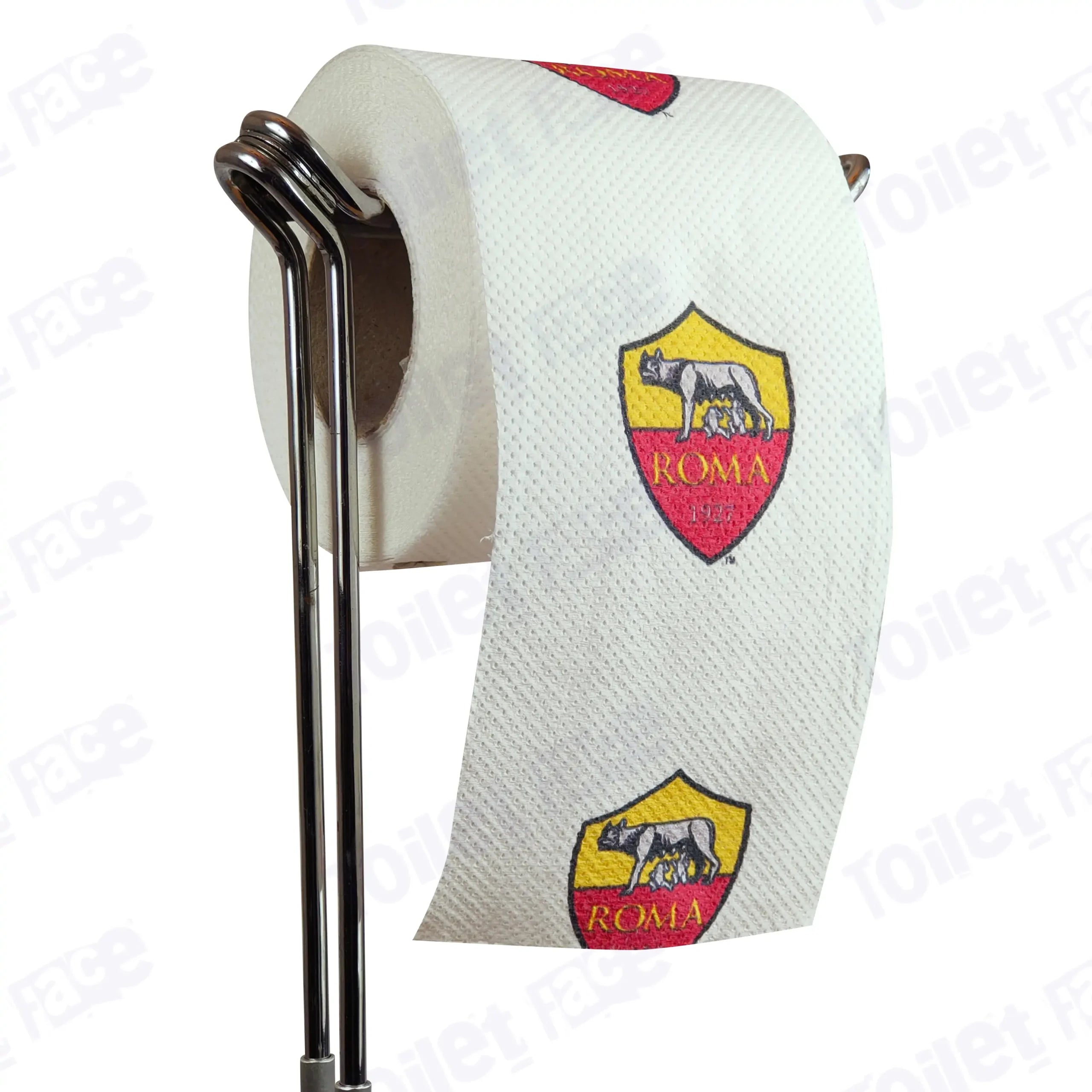 Roma Novelty Toilet Paper Product Image On A Stand|Roma Novelty Toilet Paper Product Image On It's Side|||||||||||||||