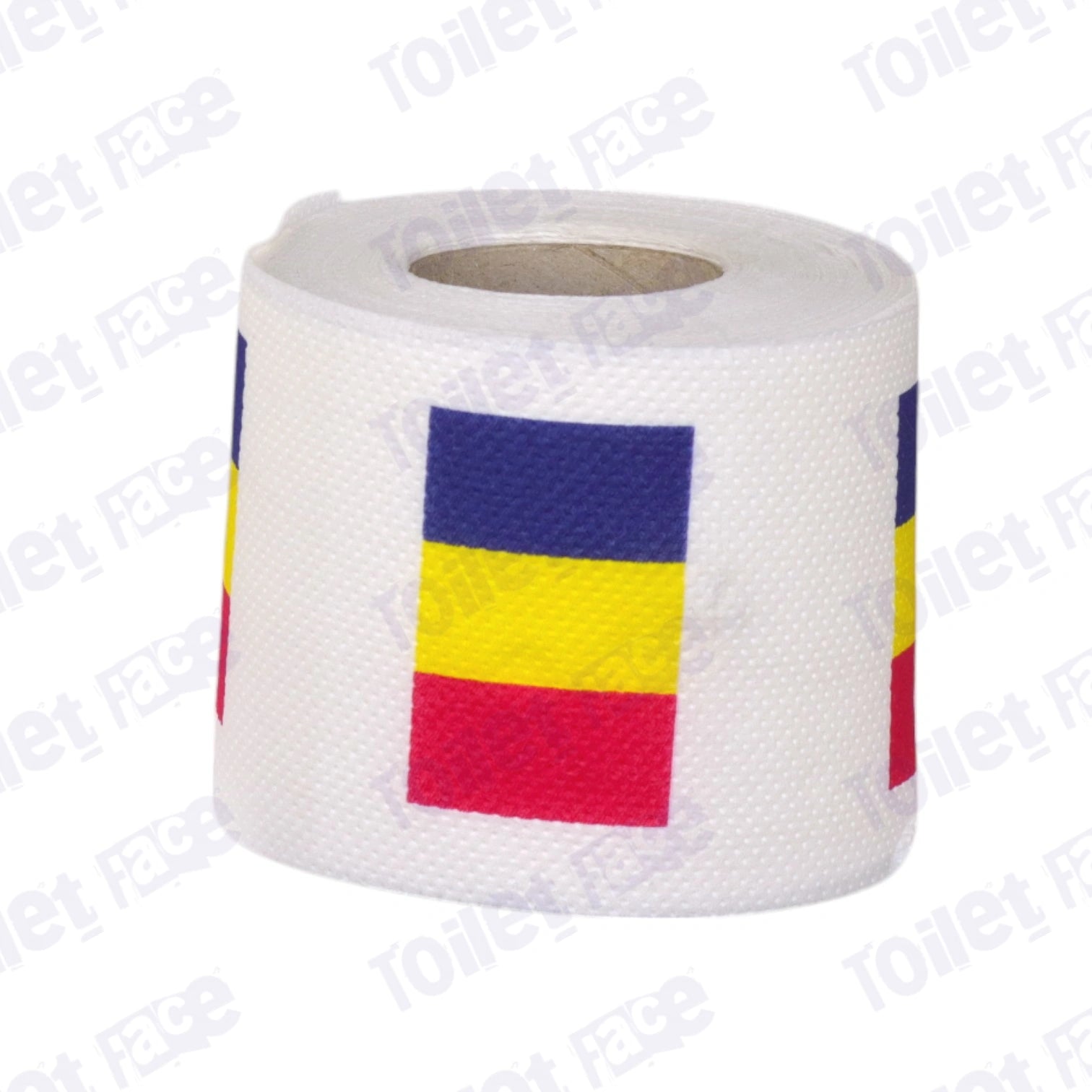 romania flag printed on novelty toilet paper roll