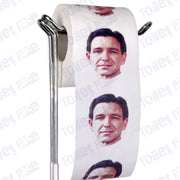 Ron DeSantis Novelty Toilet Paper Product Image On A Stand
