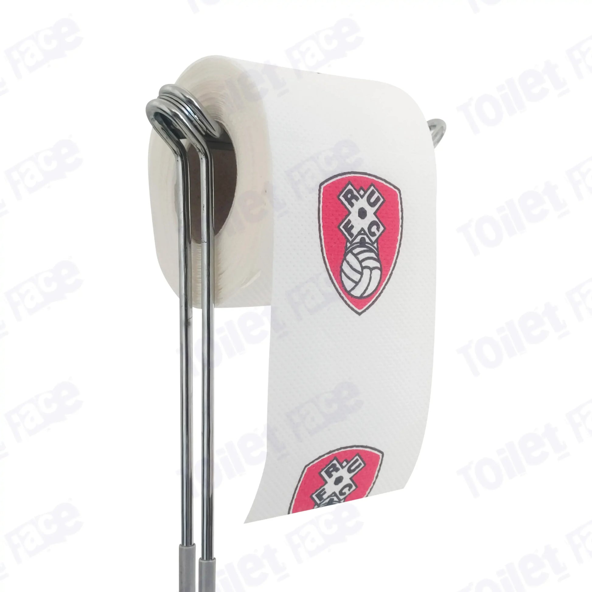 Rotherham United Novelty Toilet Paper Product Image On A Stand|Rotherham United Novelty Toilet Paper Product Image On It's Side|||||||||||||||||||||||
