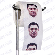 Sadyr Japarov Novelty Toilet Paper Product Image On A Stand