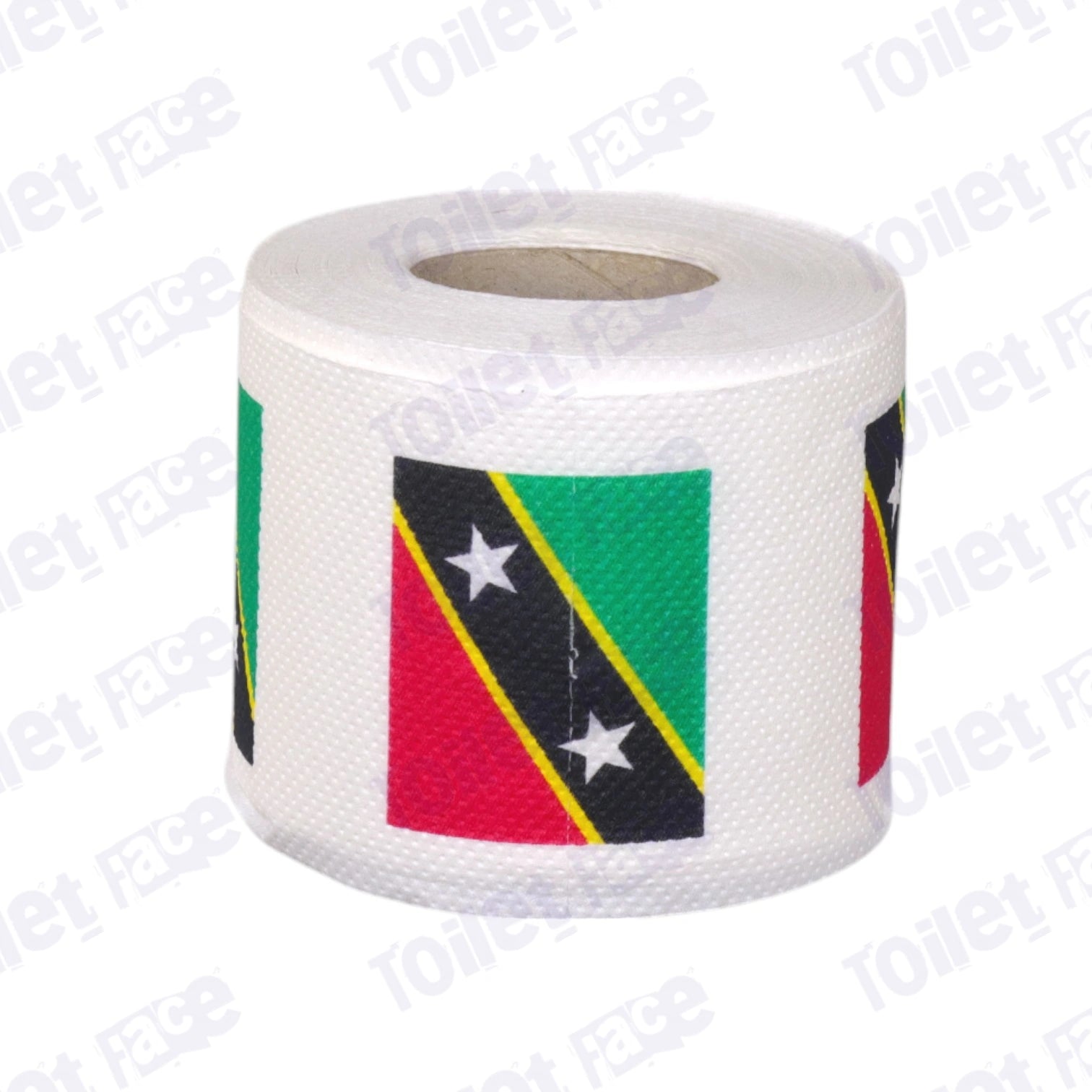 saint kitts and nevis flag printed on novelty toilet paper roll