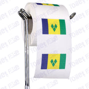 saint vincent and the grenadines flag novelty toilet paper on a holder
