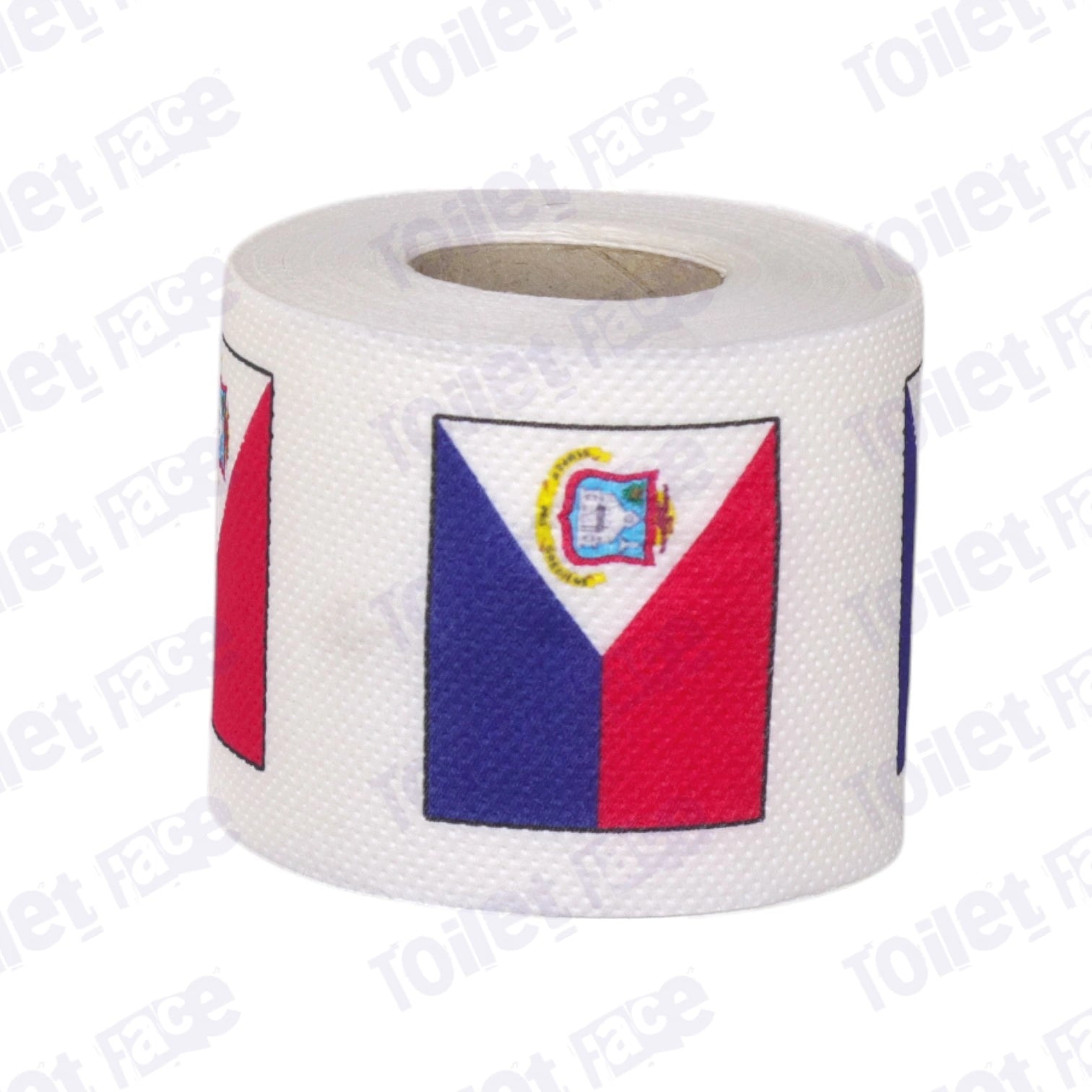 saint martin flag printed on novelty toilet paper roll