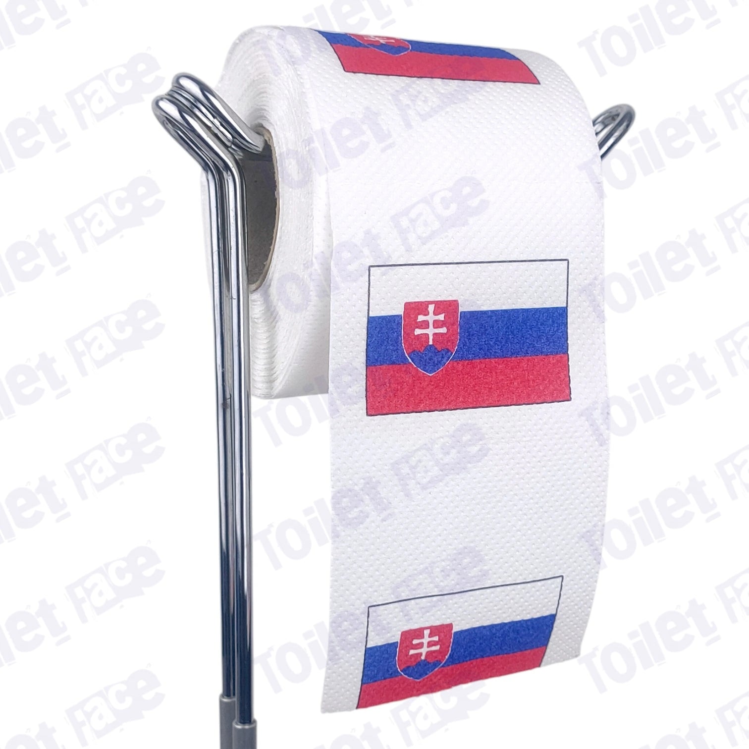 slovakia flag novelty toilet paper on a holder