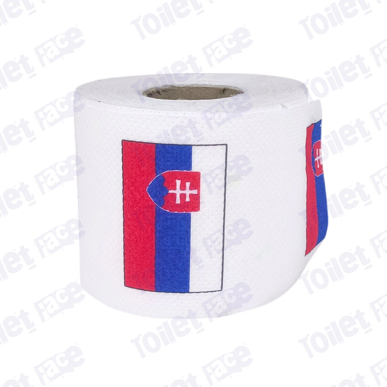 slovakia flag printed on novelty toilet paper roll