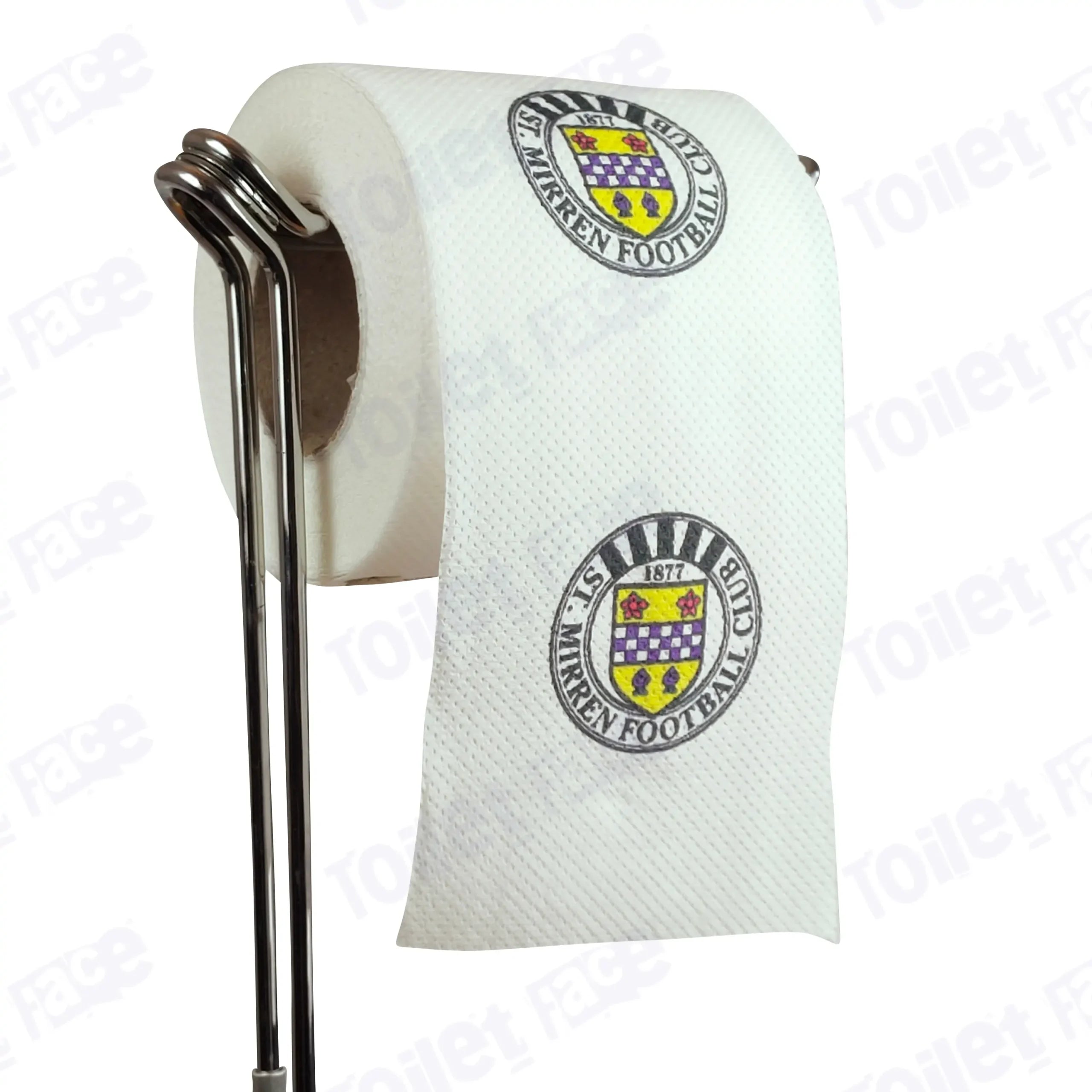 St Mirren Novelty Toilet Paper Product Image On A Stand|St Mirren Novelty Toilet Paper Product Image On It's Side|||||||||||||||