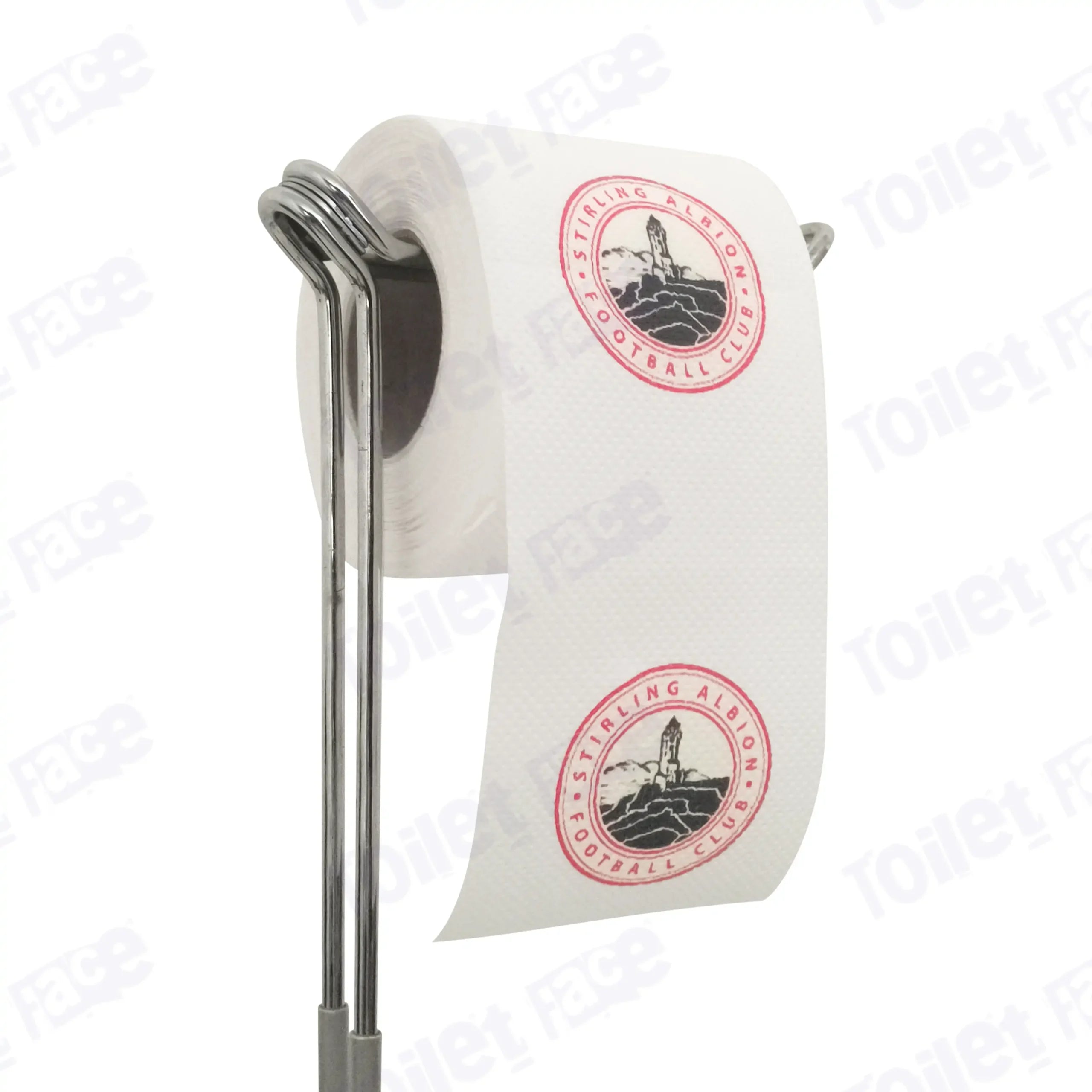 Stiriling Albion Novelty Toilet Paper Product Image On A Stand|Stiriling Albion Novelty Toilet Paper Product Image On It's Side|||||||||||||||