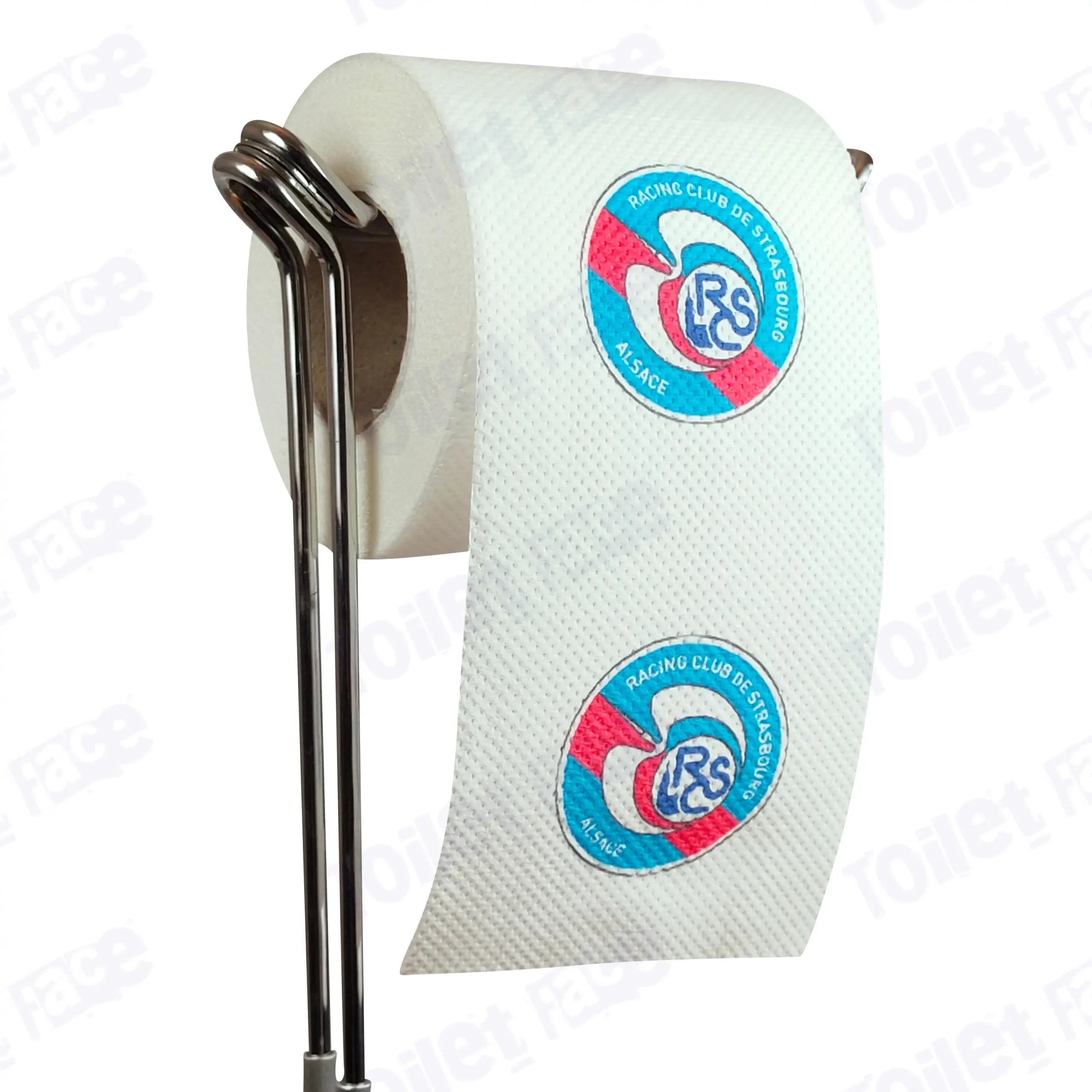 Strasbourg Novelty Toilet Paper Product Image On A Stand|Strasbourg Novelty Toilet Paper Product Image On It's Side|