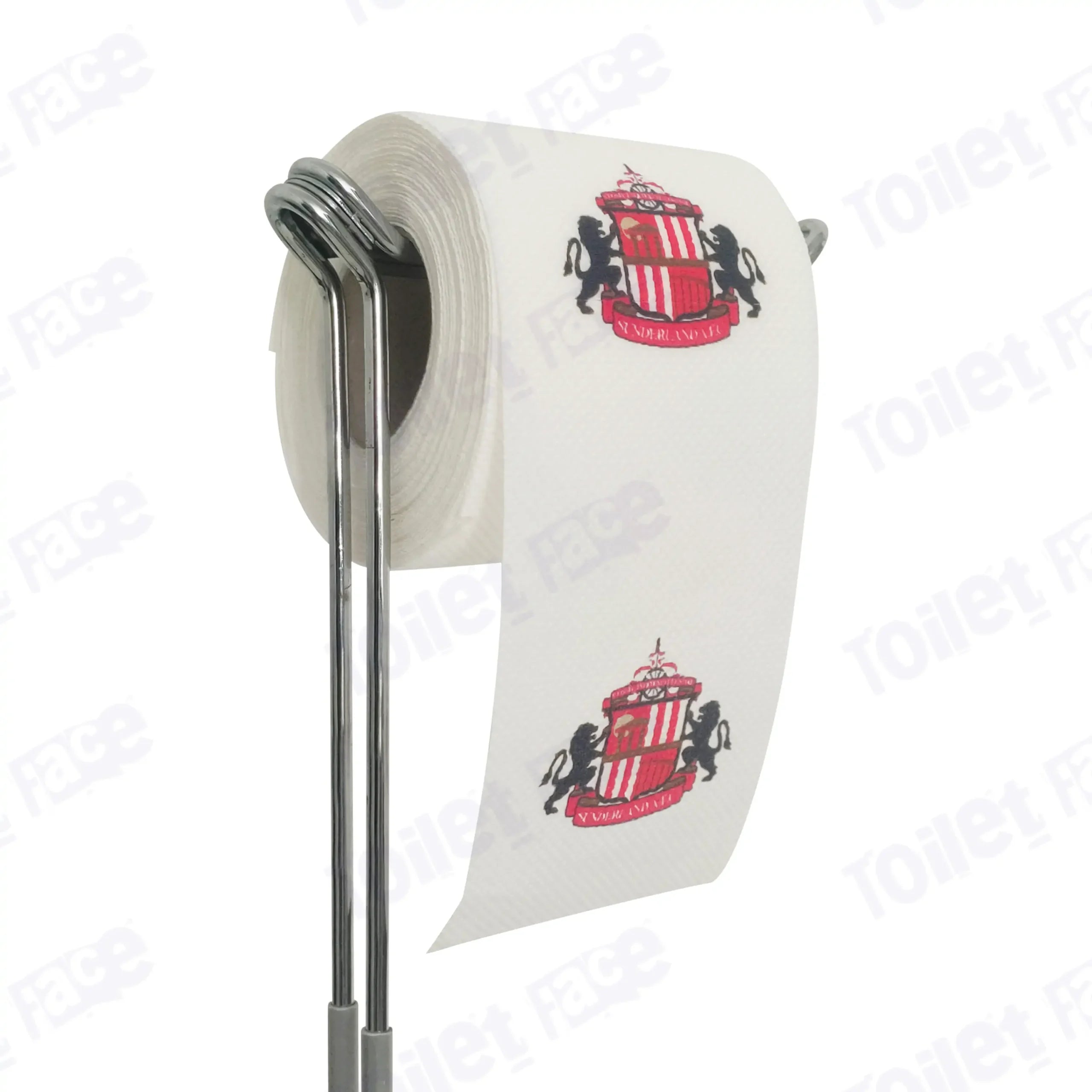 Sunderland Novelty Toilet Paper Product Image On A Stand|Sunderland Novelty Toilet Paper Product Image On It's Side|||||||||||||||||||||||