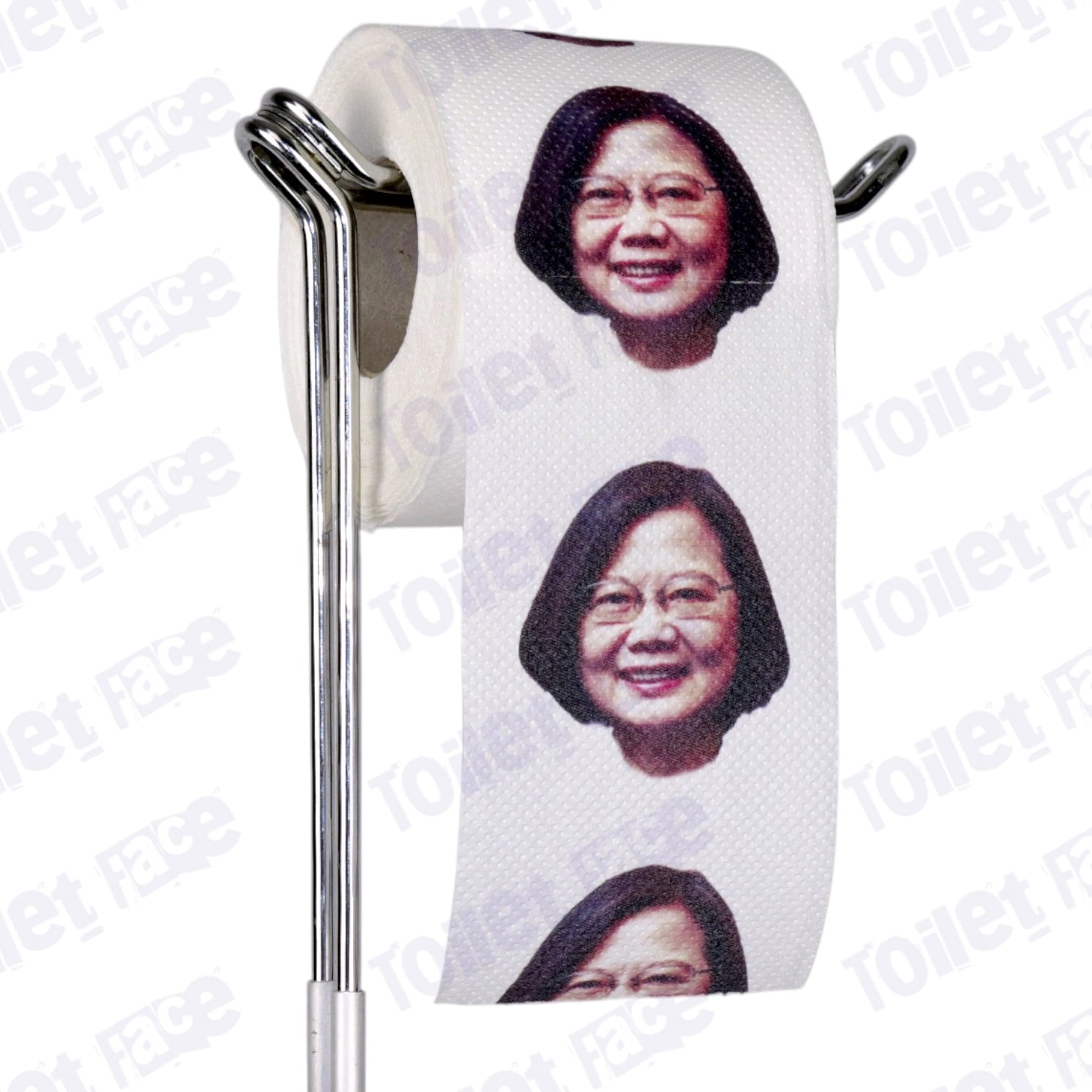 Tsai Ing-wen Novelty Toilet Paper Product Image On A Stand
