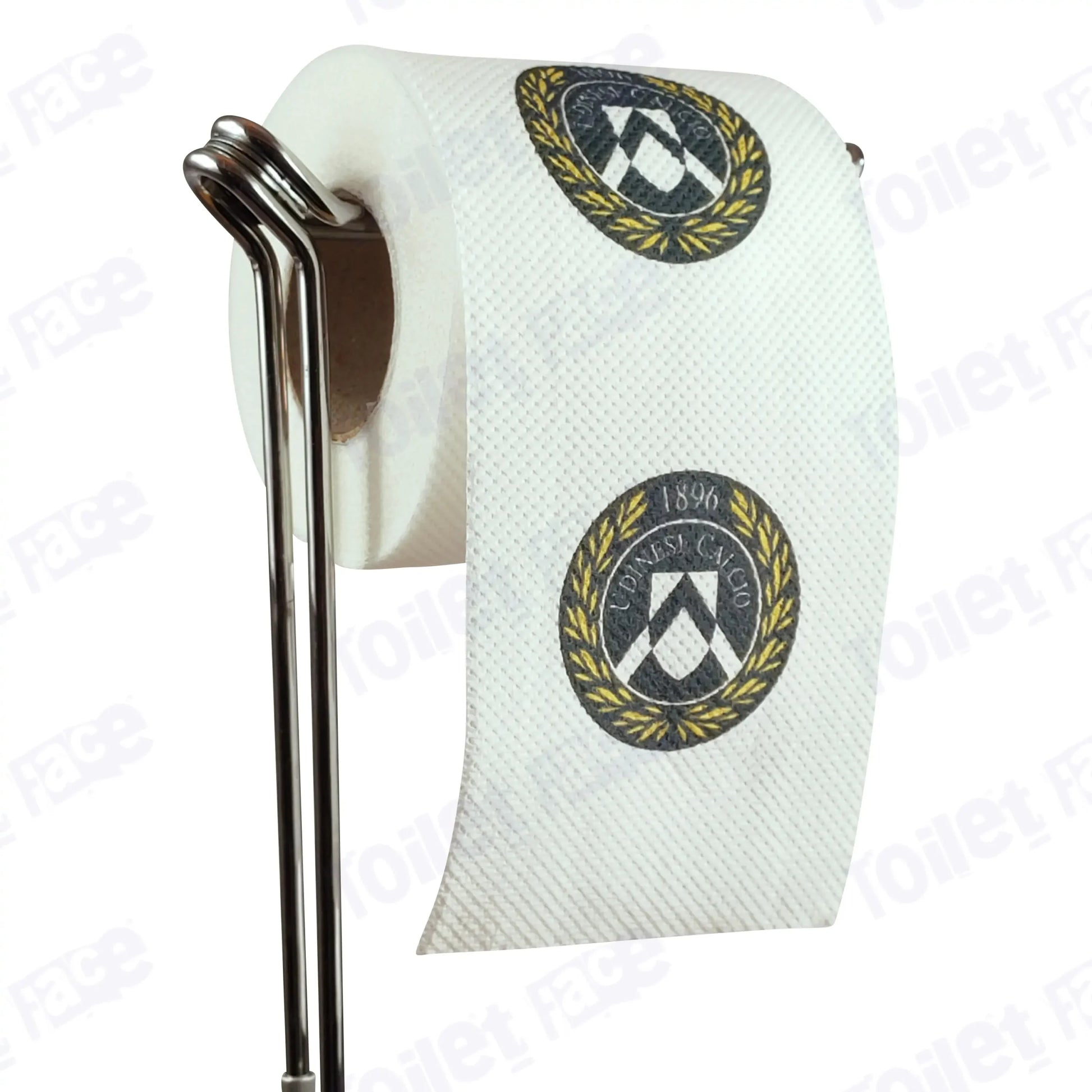 Udinese Novelty Toilet Paper Product Image On A Stand|Udinese Novelty Toilet Paper Product Image On It's Side|||||||||||||||