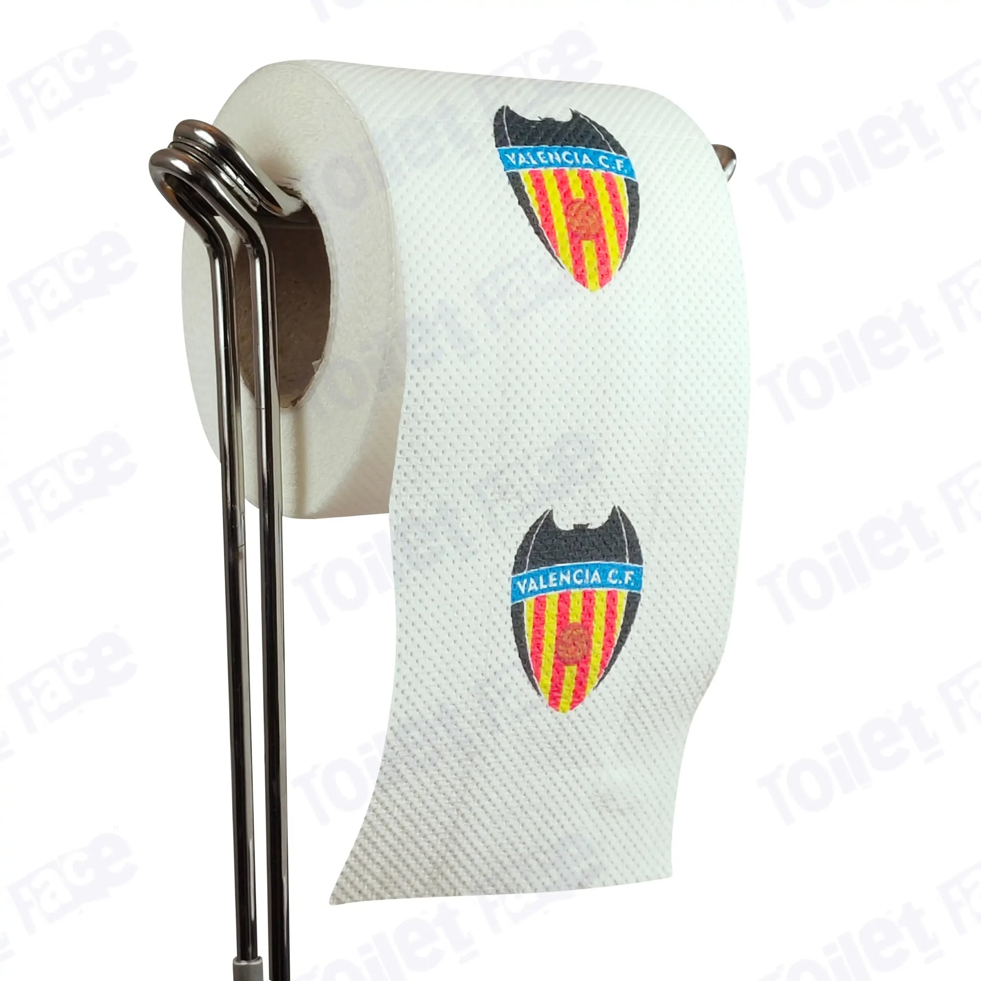 Valencia Novelty Toilet Paper Product Image On A Stand|Valencia Novelty Toilet Paper Product Image On It's Side|||||||