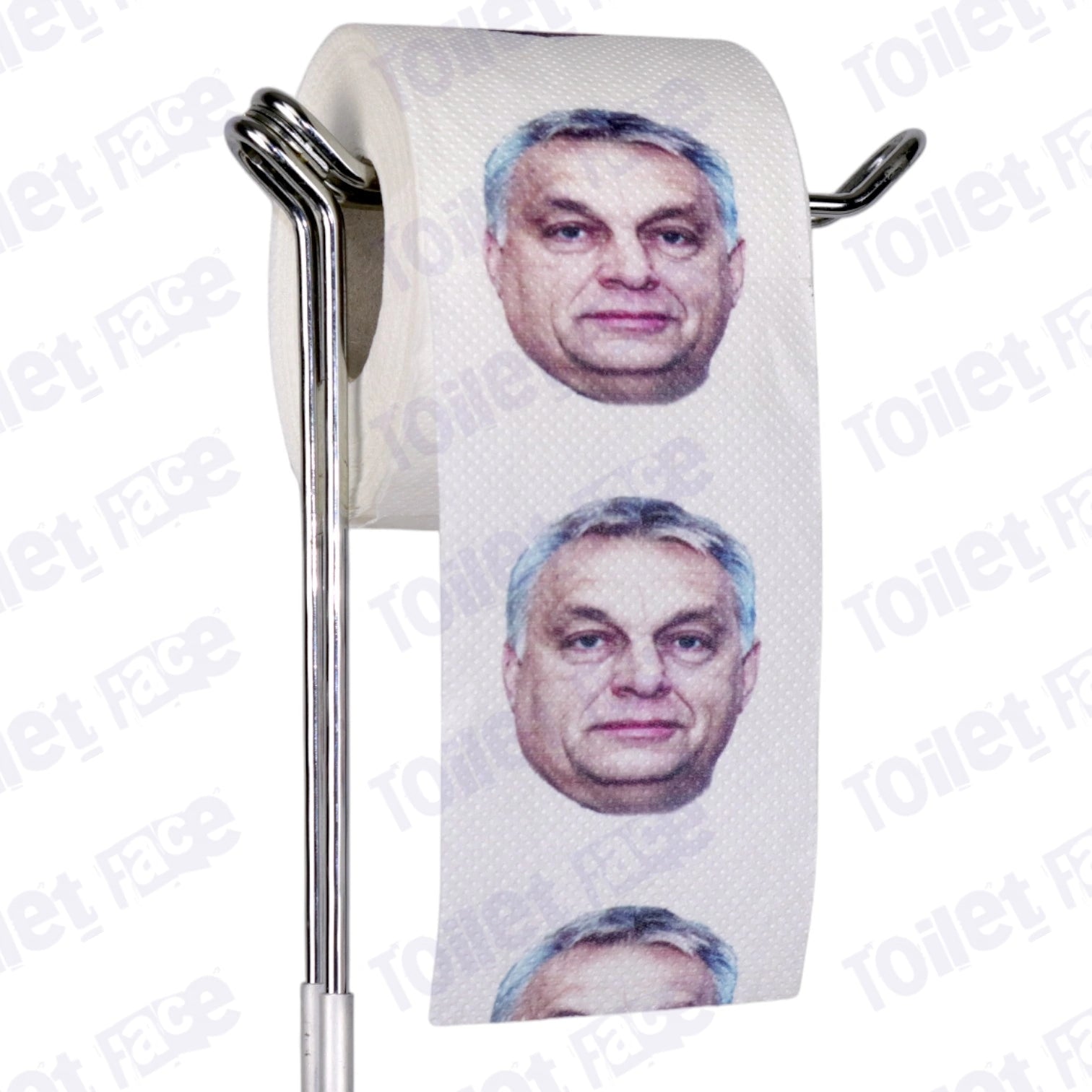 Viktor Orbán Novelty Toilet Paper Product Image On A Stand