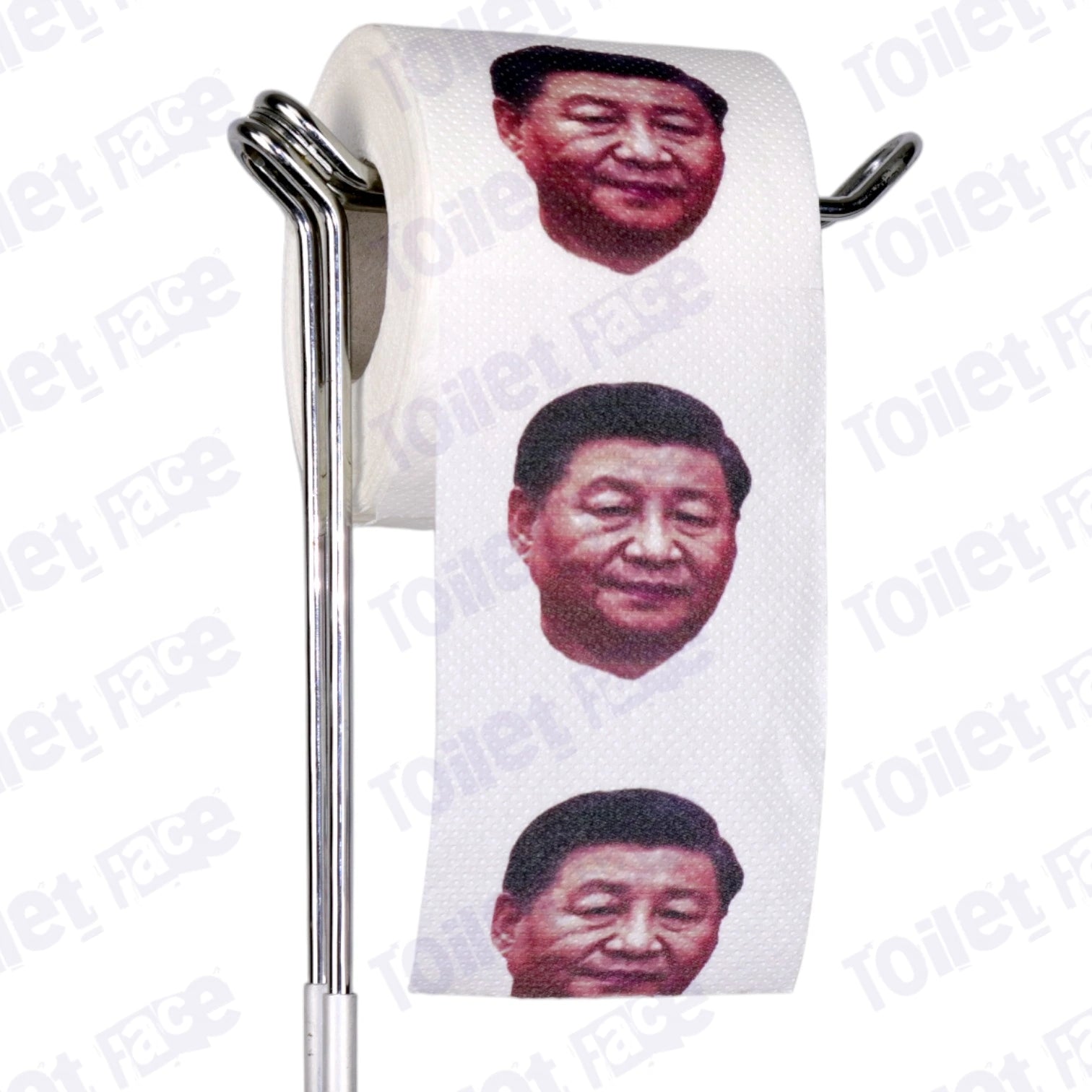Xi Jinping Novelty Toilet Paper Product Image On A Stand